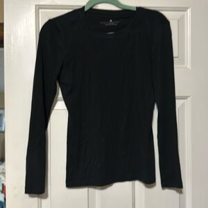 banana republic black long sleeve knit shirt